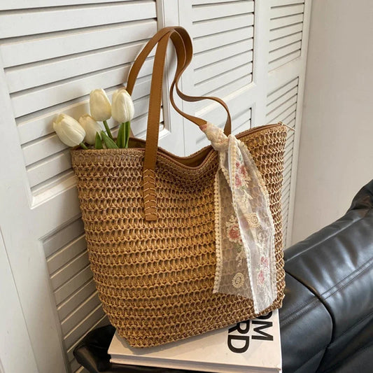 Bolsa Tote de Palha