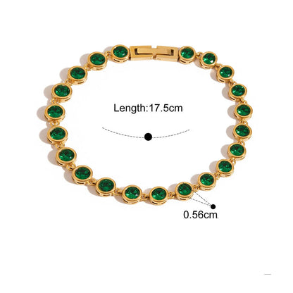 Pulseira com Zircônia Verde