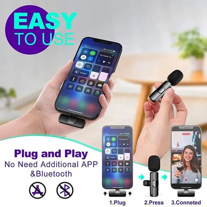 Microfone Sem Fio captação de áudio em 360°