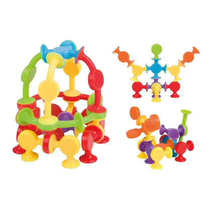 Brinquedo de Montar com Ventosas 19 Peças em Silicone