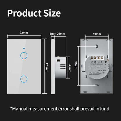 Interruptor de Luz Inteligente com sensor de toque Smart Home