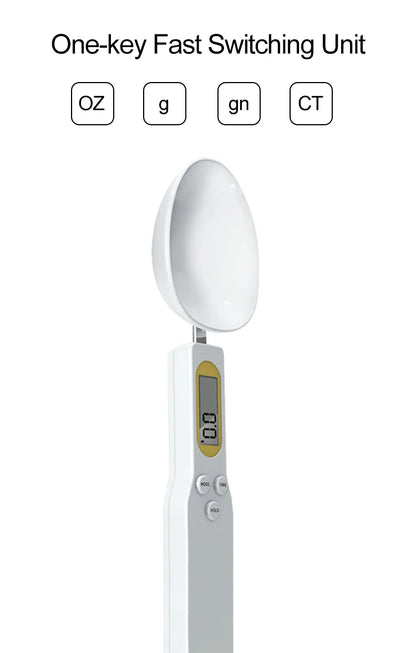Colher Medidora Digital com Tela LCD — Balança de Cozinha 500g/0,1g