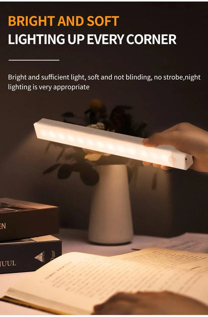 Luz LED com Sensor de Movimento USB Recarregável – Iluminação Sem Fio