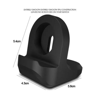 Suporte de Carga em Silicone para Apple Watch – Base Dock Compatível com Séries 1/2/3/4 (38mm, 40mm, 42mm, 44mm