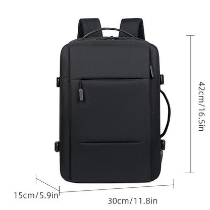 Mochila de Viagem e Trabalho – Impermeável, Expansível, com Porta USB e Compartimento para Notebook 15.6"moch