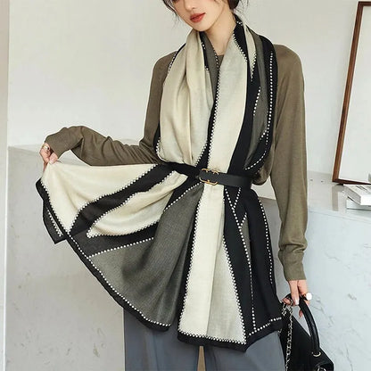 Lenço  Longo de Algodão e Viscose
