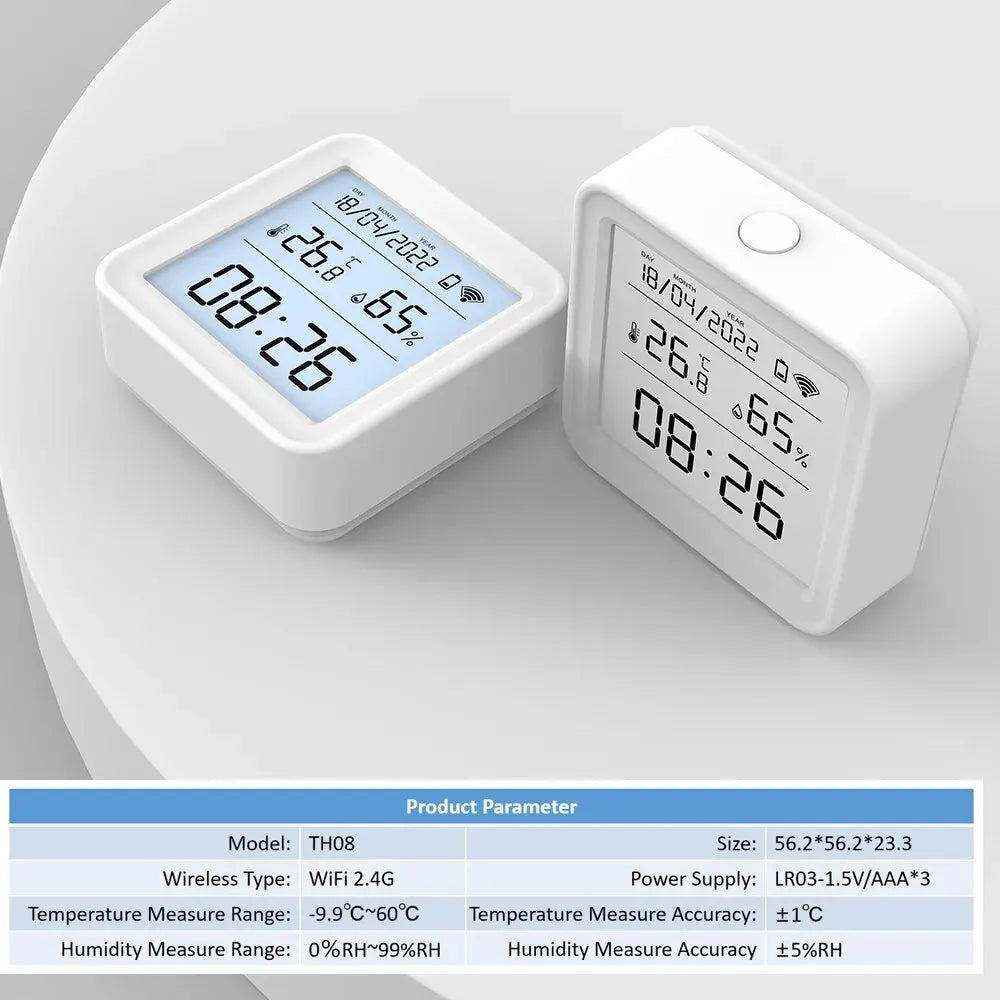 Smart Thermometer Humidity Sensor Wi-Fi