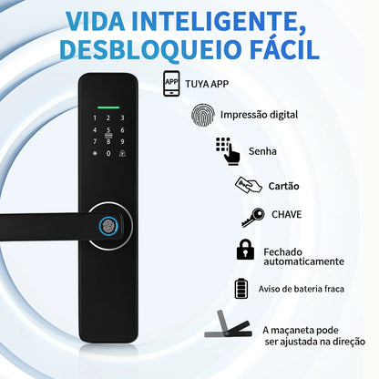 Fechadura Digital WIFI Eletrônica desbloqueio remoto impressão digital