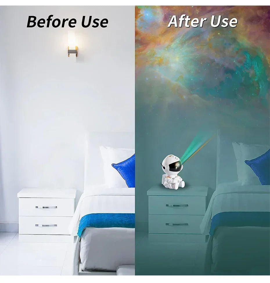 Luminária Projetor Noturna LED  Efeito Céu Estrelado