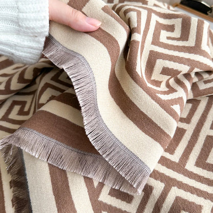 Cachecol Luxo Inverno –  Jacquard, Macio e Quente