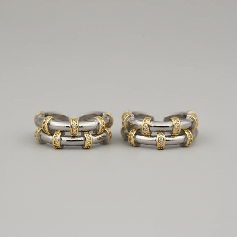 Brincos com Zirconia Oval