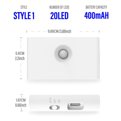 Luz Noturna LED por Indução – Sem Fio, Recarregável via USB