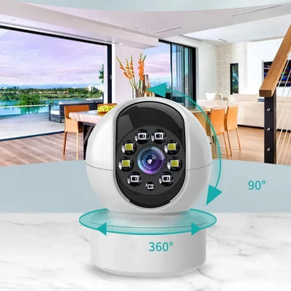 Câmera de Segurança 8MP 4K Wi-Fi 360° com Visão Noturna Colorida e  Detecção de humanos com tecnologia AI