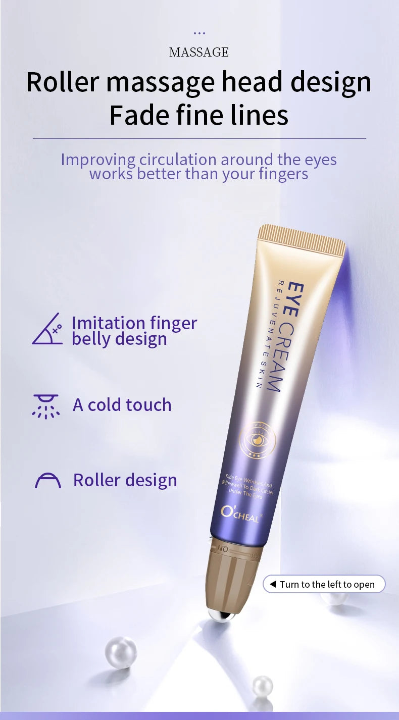 O'CHEAL Creme para Olhos com Esfera Roller – Anti-Idade & Anti-Olheiras