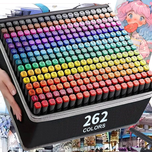 Dual Tip Permanent Marker Pens - 24/36/48/60/80/120/168 Colors
