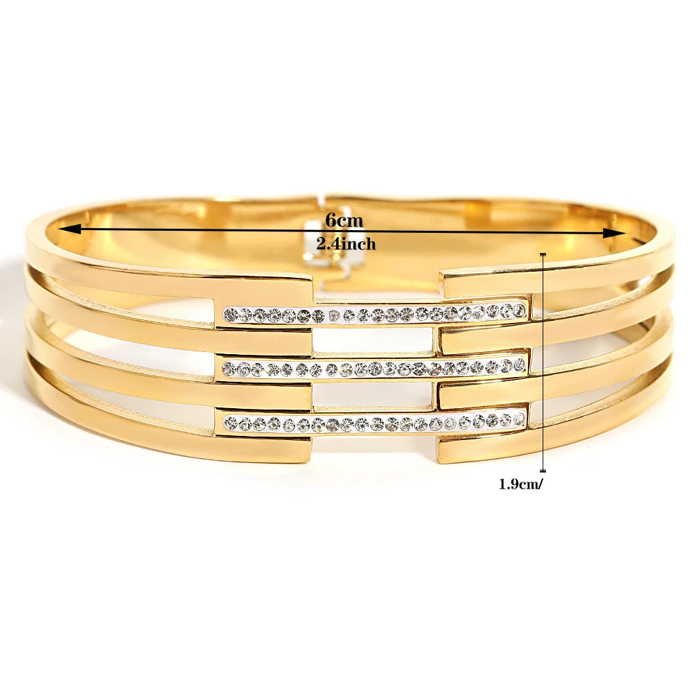 Pulseira Larga com Strass