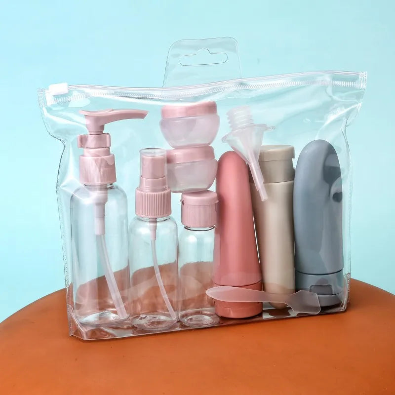 Bolsa Kit de Frascos para Viagem 11 Peças