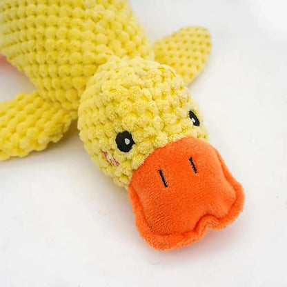 Brinquedo Pelucia de Pato para Cães  som Calmante
