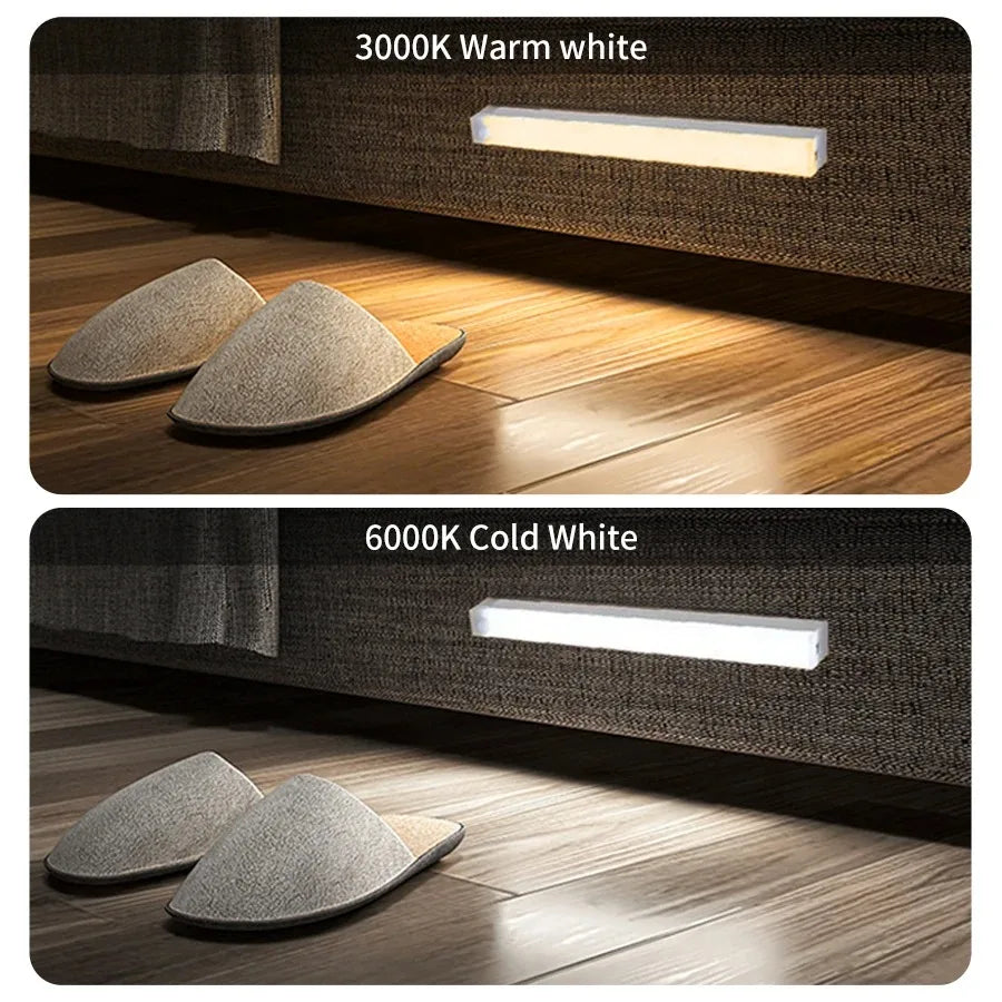 Luz LED com Sensor de Movimento USB Recarregável – Iluminação Sem Fio