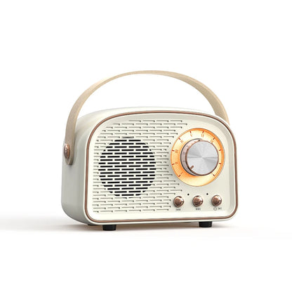 Caixa de Som Bluetooth Portátil - Som Estéreo Retro com Função FM