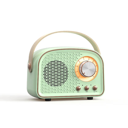 Caixa de Som Bluetooth Portátil - Som Estéreo Retro com Função FM