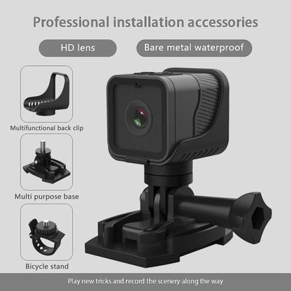 Mini Câmera Esportiva Portátil 1080P HD com Wi-Fi e Suporte à Prova d'Água