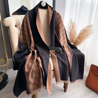 Cachecol Feminino Luxo Inverno – Pashmina  Manta com Toque de Cashmere