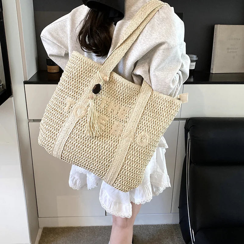 Bolsa de Palha Estilo Francês