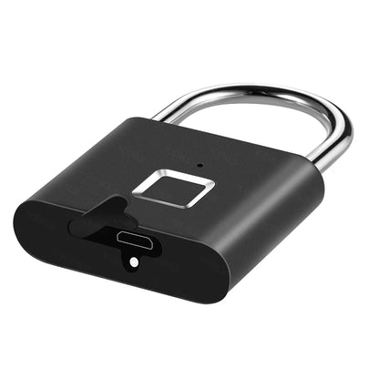 Cadeado Inteligente Biométrico – Desbloqueio por Impressão Digital, USB Recarregável, à Prova d’Água, Portátil e Antirroubo