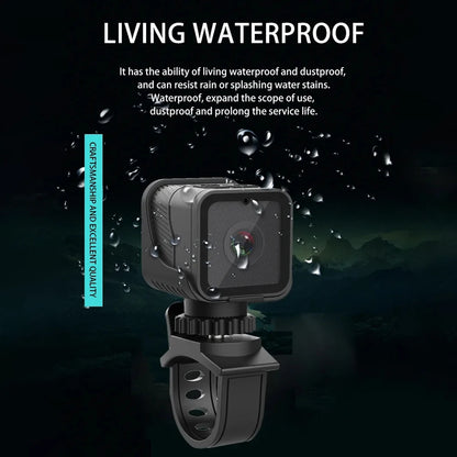 Mini Câmera Esportiva Portátil 1080P HD com Wi-Fi e Suporte à Prova d'Água