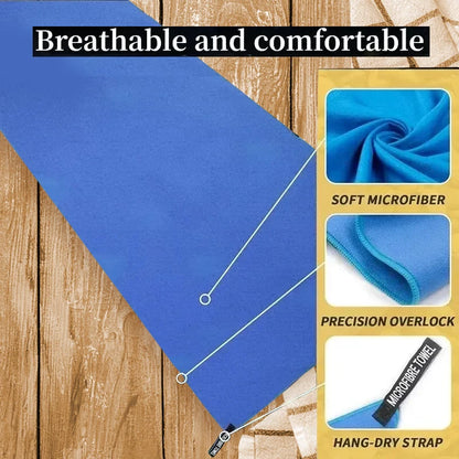 Toalha Esportiva Microfibra de Secagem Rápida 40x80 cm