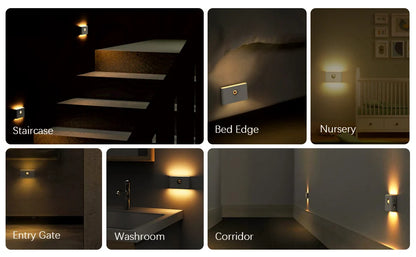 Luz Noturna com Sensor de Movimento – LED Recarregável e Magnética