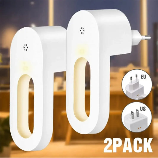 Luz noturna LED com sensor de presença tomada