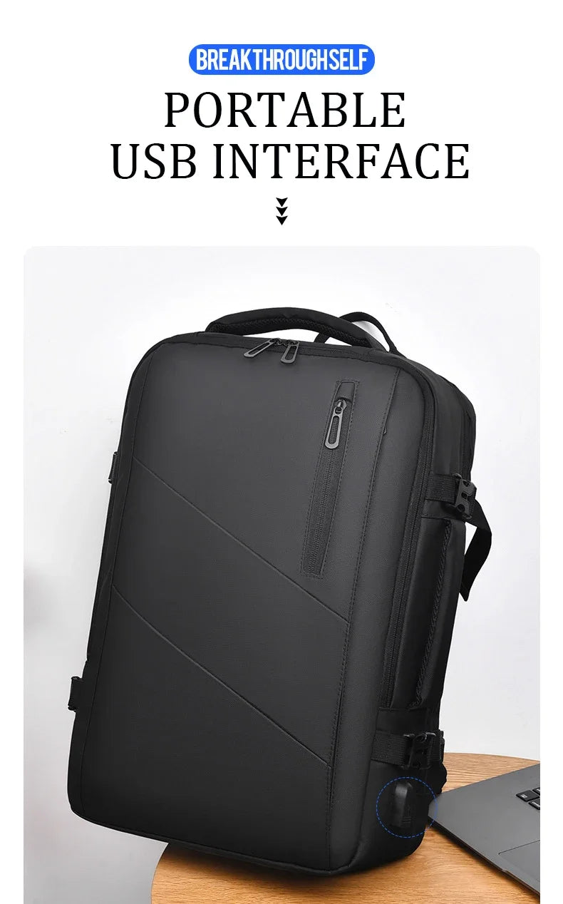 Mochila  – Impermeável, Expansível, com Porta USB e Compartimento para Notebook 15.6”