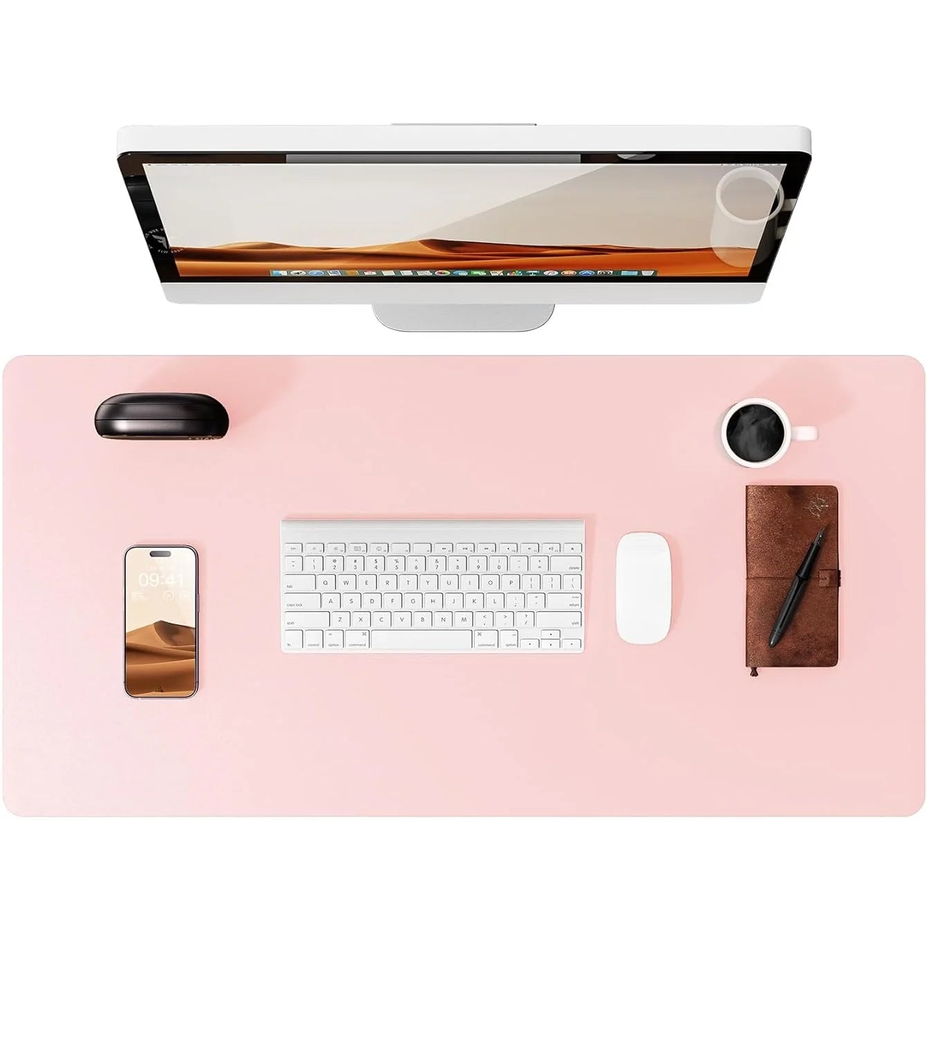 Grande Mouse Pad  Protetor de Mesa Couro PU