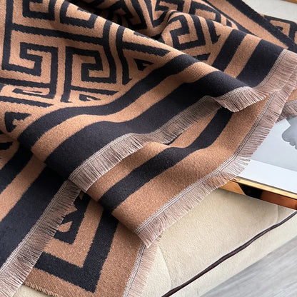 Cachecol Luxo Inverno –  Jacquard, Macio e Quente