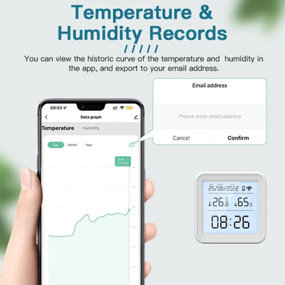 Smart Thermometer Humidity Sensor Wi-Fi