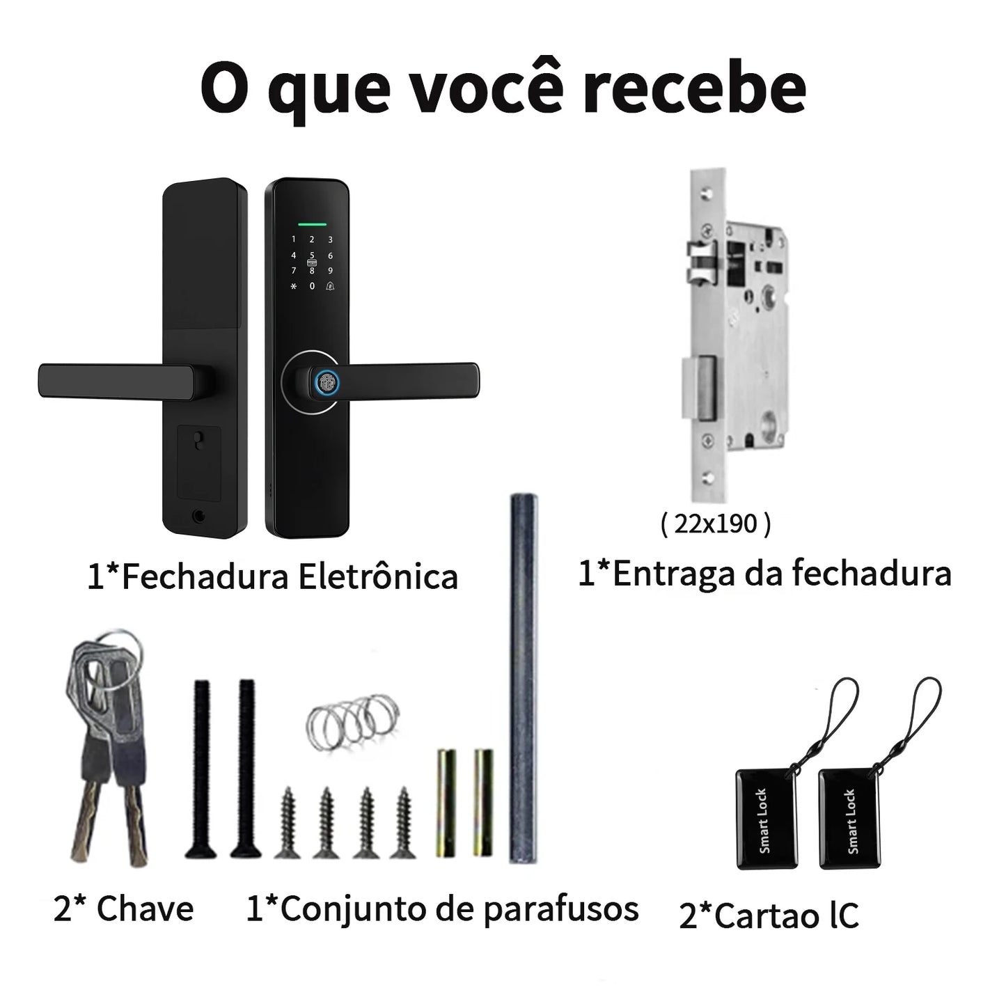 Fechadura Digital WIFI Eletrônica desbloqueio remoto impressão digital