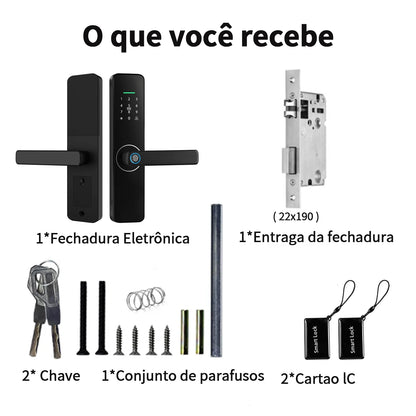 Fechadura Digital WIFI Eletrônica desbloqueio remoto impressão digital