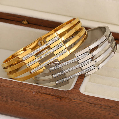 Pulseira Larga com Strass