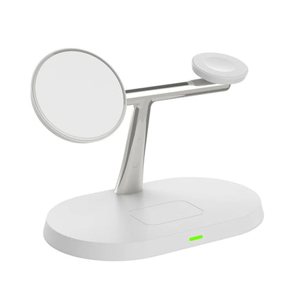 Carregador Sem Fio 3 em 1  Estação de Carregamento para iPhone  Apple Watch e AirPods