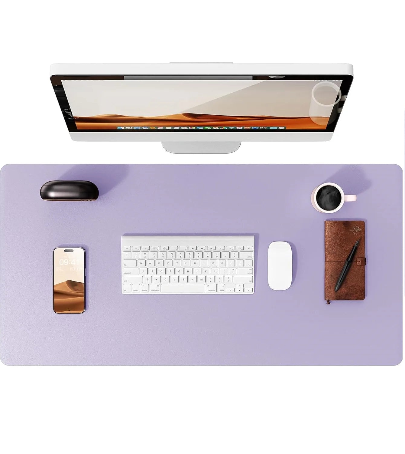 Grande Mouse Pad  Protetor de Mesa Couro PU