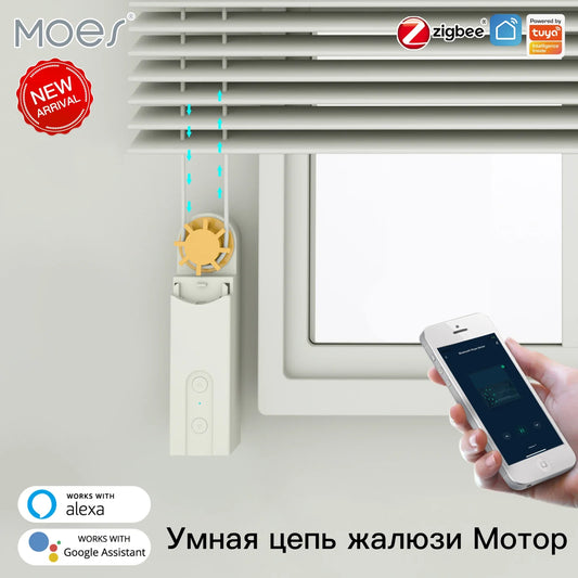 Motor para Cortinas de Corrente e Persianas  | Controle via Smart Life APP, Alexa e Google Assistente