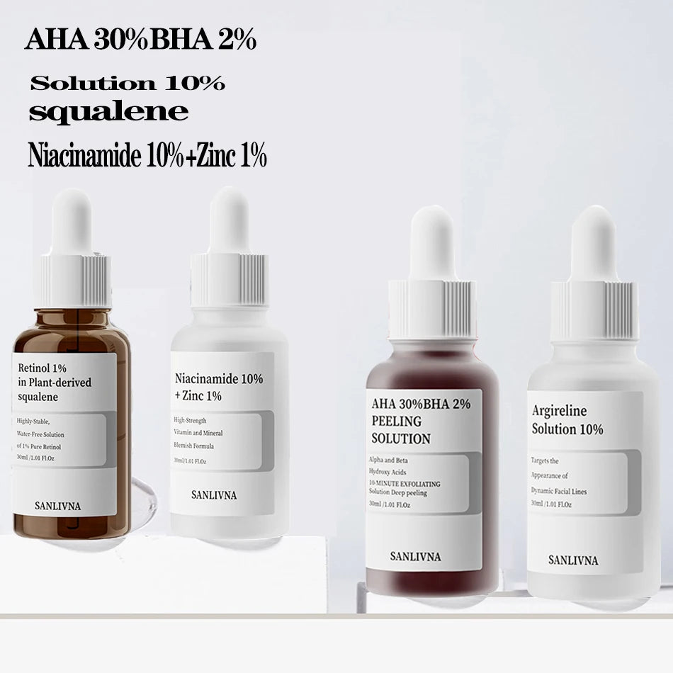 Sérum Facial AHA + BHA + Niacinamida & Hexapeptídeo – Esfoliante e Rejuvenescedor