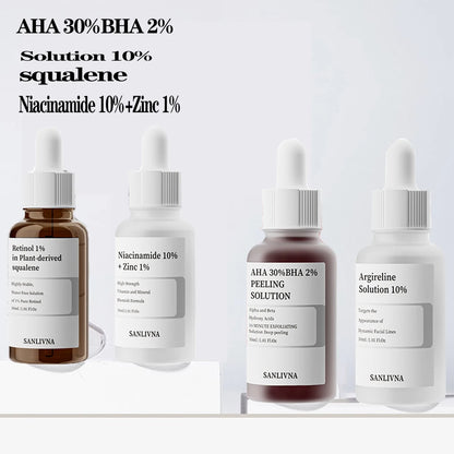 Sérum Facial AHA + BHA + Niacinamida & Hexapeptídeo – Esfoliante e Rejuvenescedor