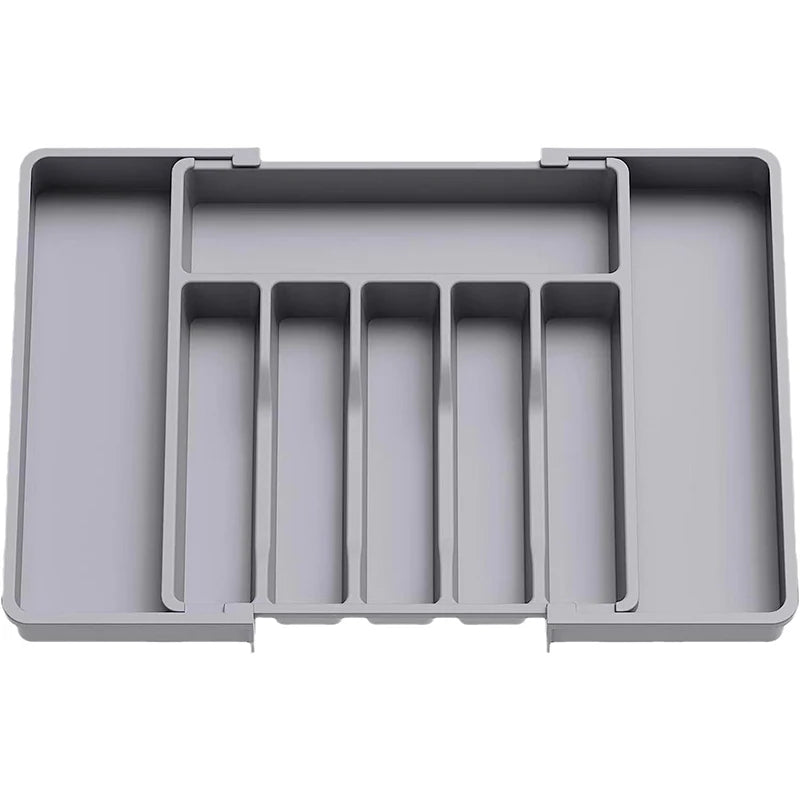 Expandable Cutlery Organizer - Adjustable Tray for Kitchen Drawers