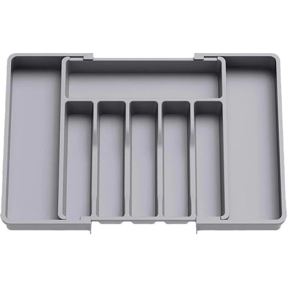 Expandable Cutlery Organizer - Adjustable Tray for Kitchen Drawers