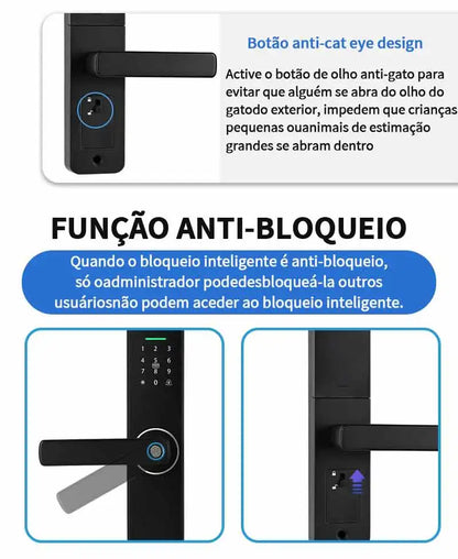 Fechadura Digital WIFI Eletrônica desbloqueio remoto impressão digital