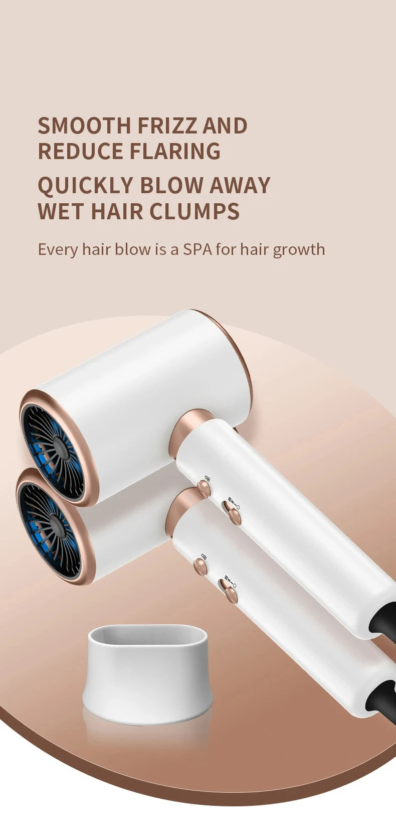 Secador de Cabelo Profissional  2400W Ions Negativos