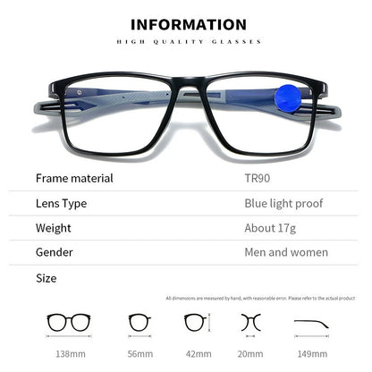 Óculos Lupa de Leitura Antiluz Azul Ultralight